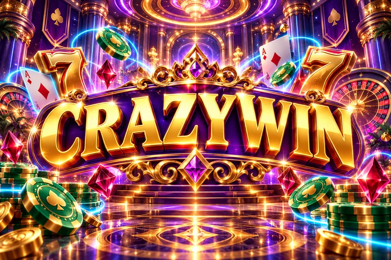 crazywin brand artwork in a gold and jewel casino scene — original concept illustration